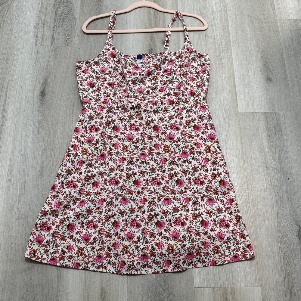 Old Navy Pink and White Floral Skirt